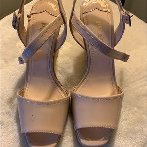 Prada espadrilles sz 36 nude beige patent leather